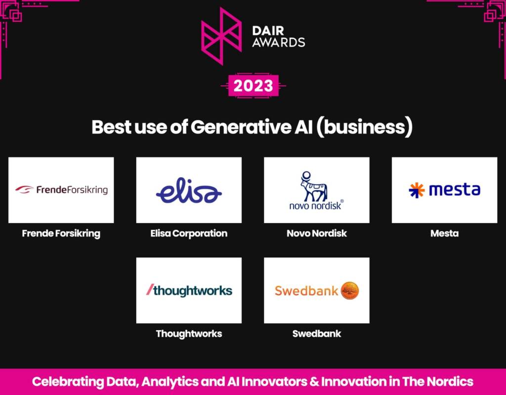 Best use of generative AI nominee 2023